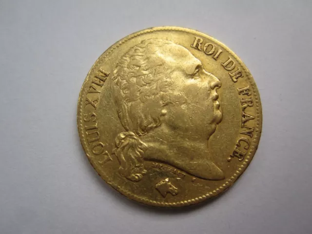 20 Francs 1819 A Louis XVIII Paris ´900er Gold Frankreich