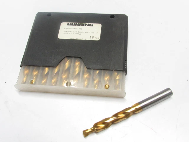 GUHRING 1-02-256004-001 3/8" x 1/4" Step Drill Bit HSCo Cobalt TiN Coated