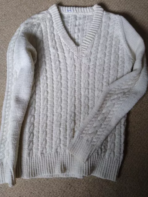 Maglione cricket vintage anni '70 lana bambino età 7-9