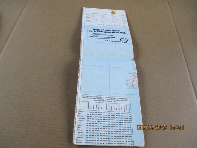 SHELL -EUROPA CARTA stradale-ROAD MAP-CARTE ROUTIERE -STRABENKARTE del ...