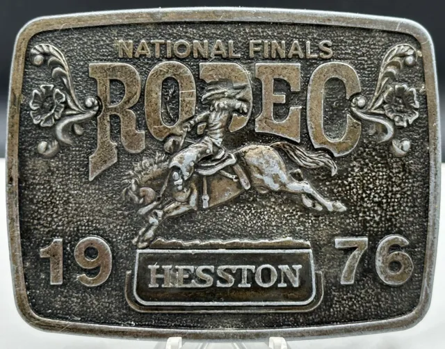 1976 Hesston Limited Bicentennial Belt Buckle National Finals Rodeo USA 🇺🇸