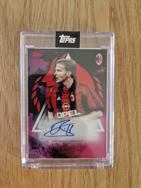 Carte Collection Topps AC Milan 125 Years - Daniele Massaro Auto /25, édition I Rossoneri