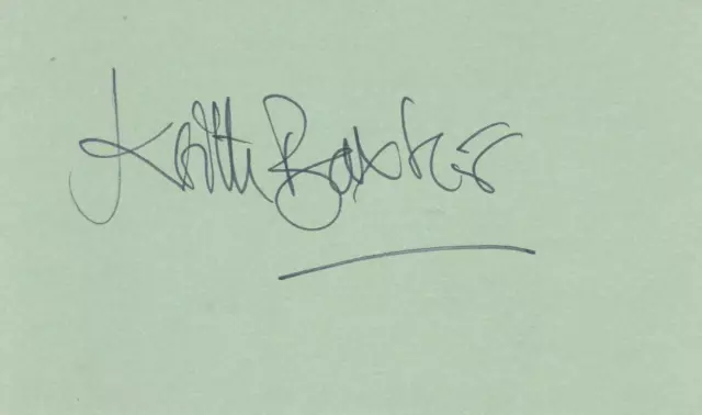 KEITH BAXTER Signed 3x5 Index Card Actor/Melin COA