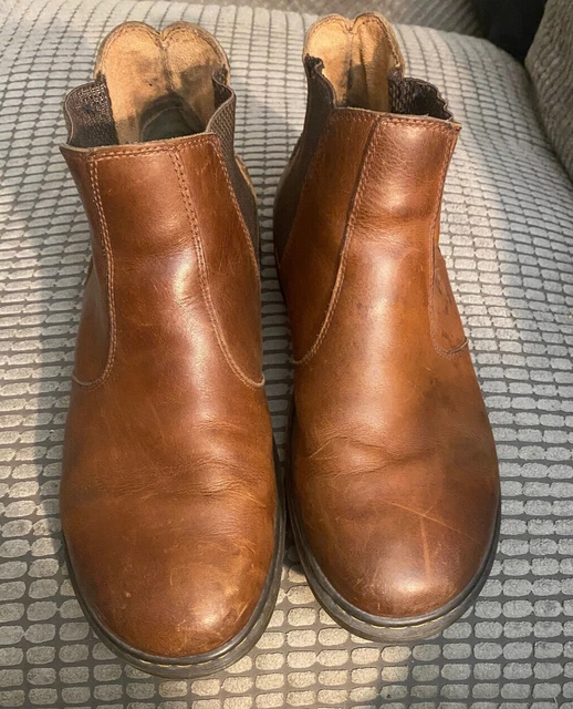 DR MARTENS BROWN Lyme Chelsea Boot (preowned) size 11uk £10.99