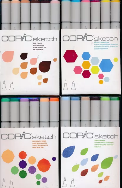 COPIC Sketch Markers 6 piece NEW Skin Tones Earth Essentials Secondary Perfect