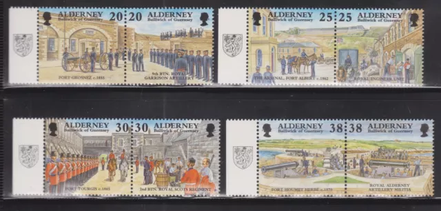 Alderney 1999 MNH UMM Stamp Set SG A132-139 Garrison Island 3rd Series
