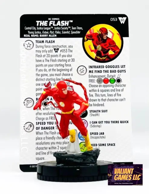 DC Heroclix The Flash #053 w/ Card Wonder Woman 80th Anniversary Set