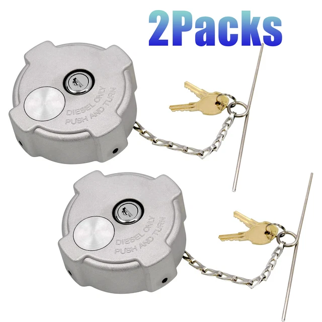thumbnail image 2 of 2 3/8\" Locking Diesel Fuel Cap Compatible With 2002 And Up Freightliner... 2 of 13