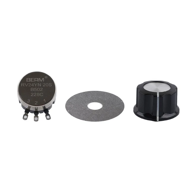 Rotary Taper Carbon Potentiometer & Diameter With Knob RV24YN 20S B502 5K-Ohm