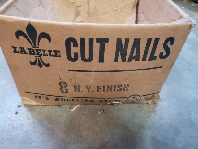Lot Of 35 La belle Cut Nails 8 N.Y. Finish 2.5" Restoration, Craft, Art 3