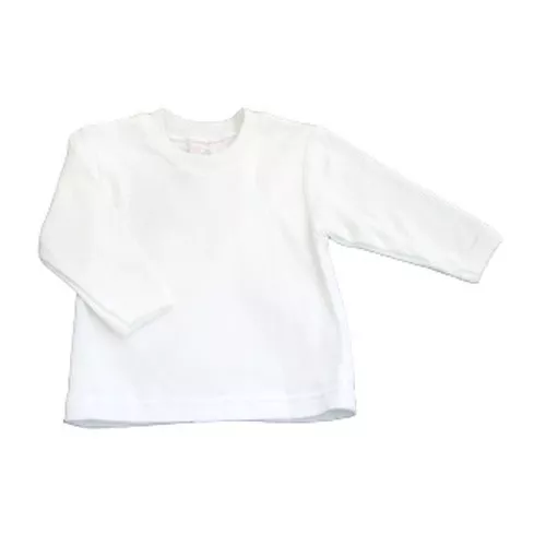 Baby Jay 100% Cotton White Long Sleeve Round Neck Long Sleeve Tee T-Shirt 333520