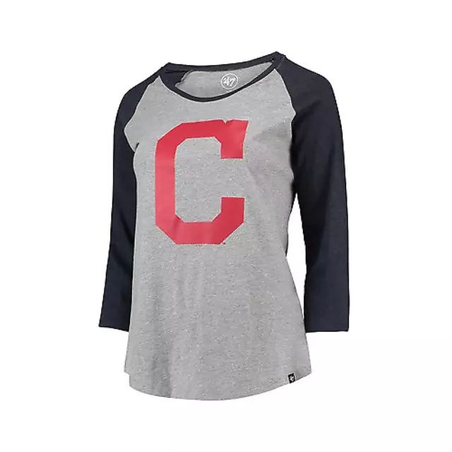 Cleveland Indians MLB T-Shirt (Größe L) Damen 47 Marke Logo Top