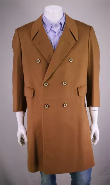 Custom Made! Camel Brown Vicuna-Cashmere Blend Made in England Overcoat 40S-42S