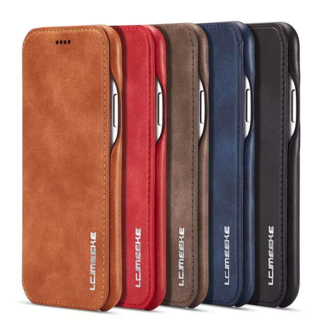 Luxury Ultra Thin Leather Wallet Stand Flip Case For iPhone 14 Pro Max 13/12/xs