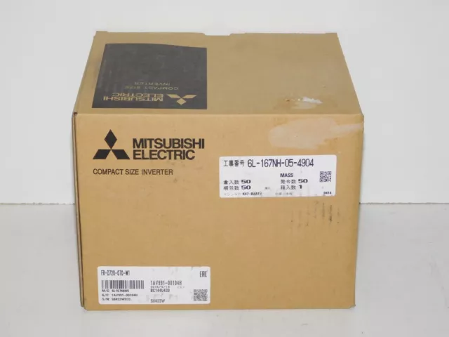 New Mitsubishi Electric FR-D720-070-W1 Compact Size Inverter Drive Industrial