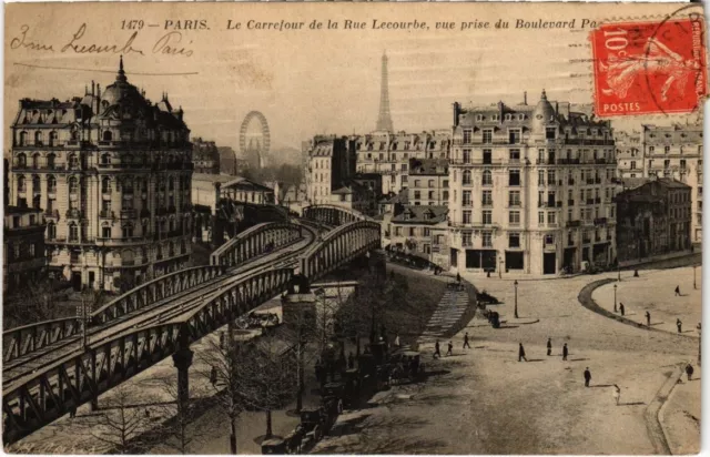 CPA PARIS 15e - Le crossroads de la rue lecourbe (115210)