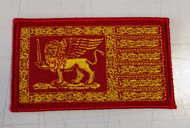 Patch Toppa Bandiera Repubblica Veneta Leone San Marco con Spada - set 2 pezzi.