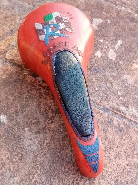 Selle San Marco Rolls en cuir marron pour vélo course vintage