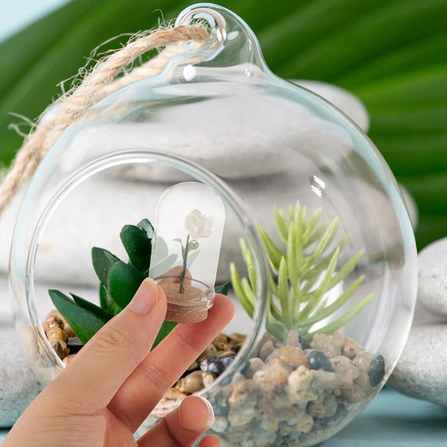 4pz Miniatura Fiore a Cupola Modello Scena Miniatura Piccolo Tavolo Casa