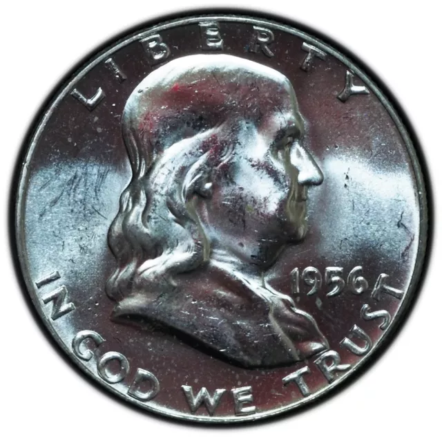 1956 Franklin Half Dollar Flashy Bright White GEM BU (Many Available)