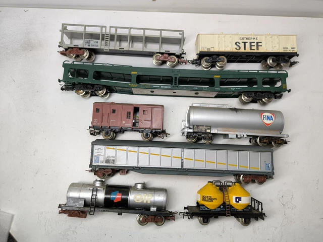 Lot 7 Wagons Jouef HO - Train Marchandises SNCF Vintage, Modélisme