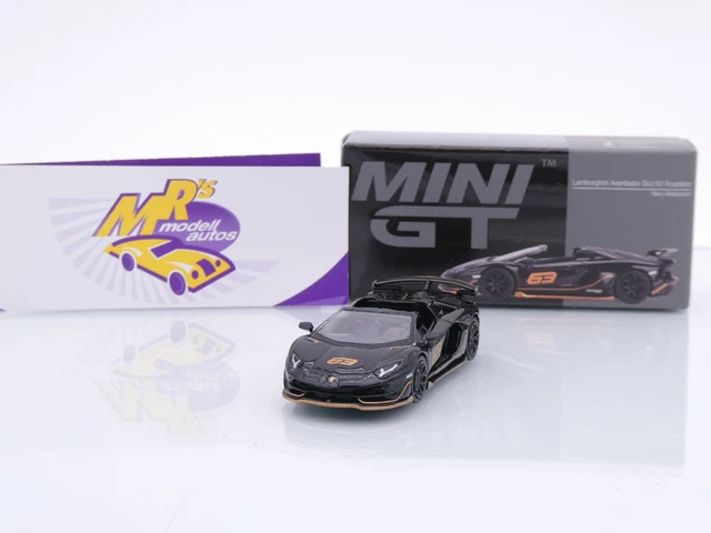 Lamborghini Aventador SVJ 63 Roadster – Mini GT 1/64 – Nero – Modello Statico - Foto 2