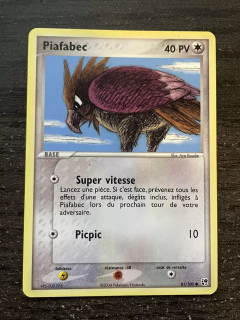 Piafabec Commune - Pokémon 81/100 Ex Tempête De Sable Proche Du Neuf Fr