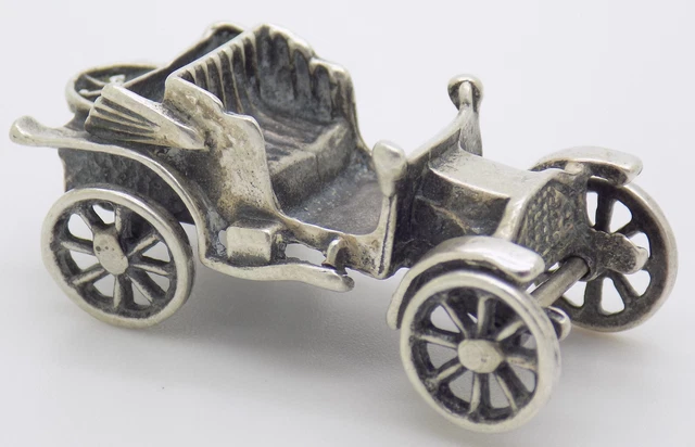 Vintage Italian Handmade Sterling Silver 925 Dollhouse Car Miniature Figurine