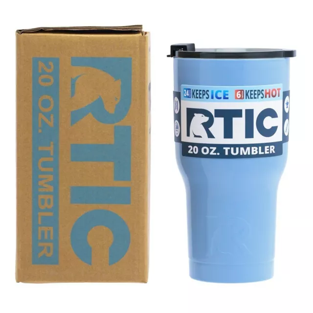 RTIC 20 oz Tumbler Hot Cold Double Wall Vacuum Insulated 20oz CAROLINA BLUE