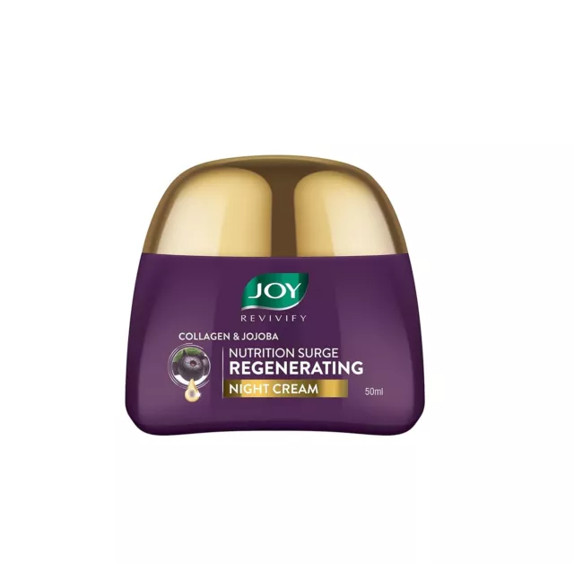 Joy Regenerante Crema de Noche para Brillante Piel (50gm) Con Jojoba, Colágeno