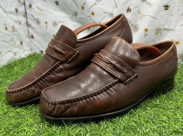 LOAKE FORLI MENS Brown Full Leather Loafers UK 7 Vintage Made In England Shoes 15.99 PicClick UK