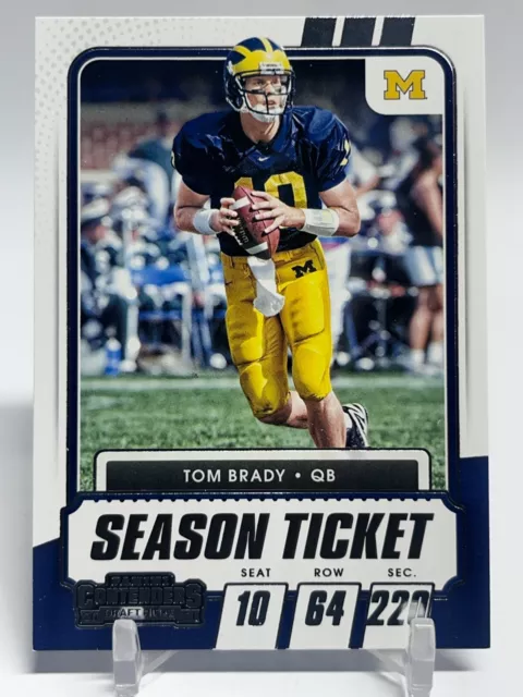 2021 Panini Contenders Draft Picks Season Ticket #8 Tom Brady Michigan