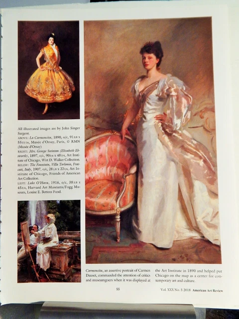 John Singer Sargent/ Arthur B Carles   Art Pieces Vtg Orig  2018 Advertisement,