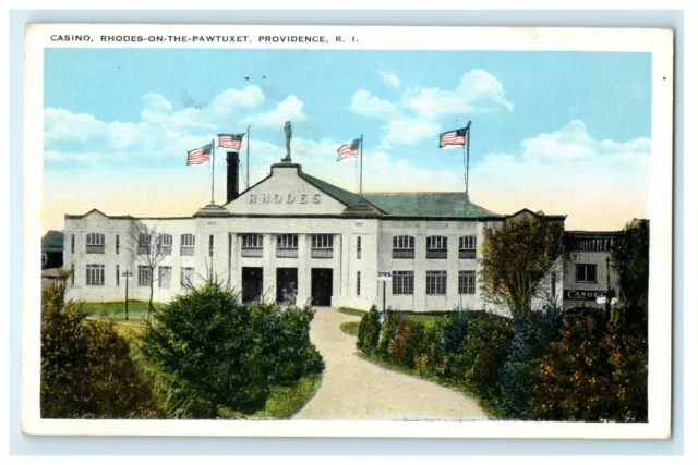 1909 Casino Rhodes-on-the-Pawtuxet Providence Rhode Island RI Postcard