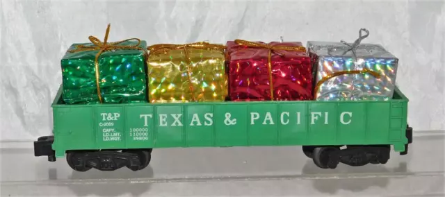 American Flyer C2009 Texas & Pacific gondola w/ Christmas presents load PikeM TP