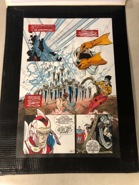 JLA #21 ART Color Guide 1998 HALF SPLASH ADAM STRANGE JUSTICE LEAGUE SUPERMAN