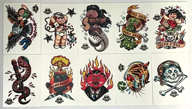 2020 Topps Garbage Pail Kids 35th Anniversary No Ragerts Tattoos 10-Card Set GPK