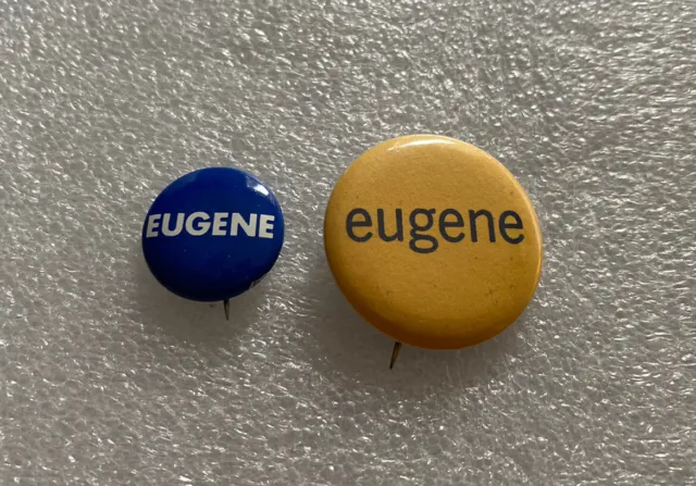EUGENE McCarthy presidential campaign pin pinback button political Lot of 2