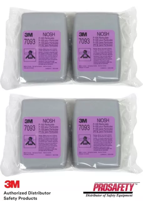 3M 7093 Replacement Respirator for P1OO Filter - 2 PAIRS