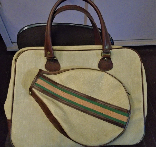 Vintage 1970s Tennis Racquet Cover/Sports Duffle Bag-Great Shape!