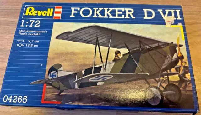 Vintage Revell 1:72 Fokker D VII WW1 Plane Model Kit 04265 New Old Stock