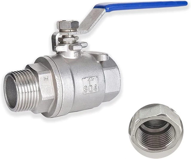 1 Inch Ball Valve, Heavy Duty Male NPT (MNPT) X Female NPT (FNPT) Thread with L
