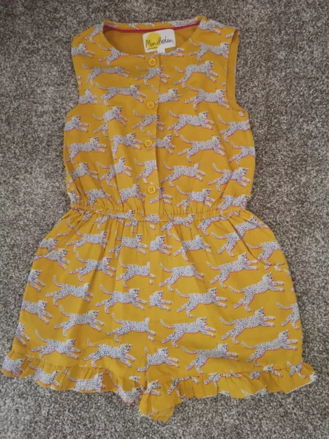 GIRLS PLAYSUIT OUTFIT SHORT SET AGE 5-6 YEARS FROM JOHNNIE B BODEN - Yellow cats