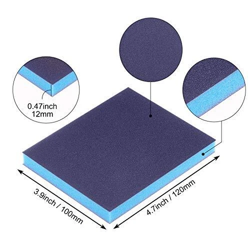 24 Pieces Blue Sanding Sponge Ultra Sanding Sponge Grit Drywall Sanding Block...
