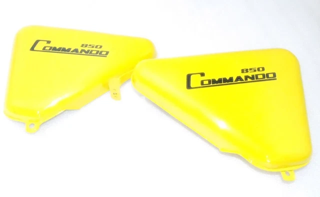 For Norton Commando 850 Tool Box Oil Tank Side Panel Steel Yellow Painted GEc