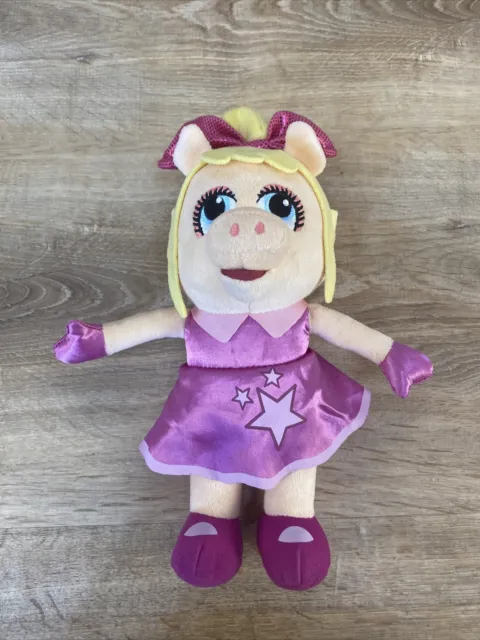 Disney Junior Muppet Babies 8” Baby Miss Piggy Plush Doll Stuffed Toy Just Play