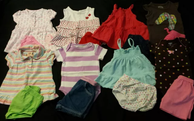 Baby Girl Size 0-3 Months Mixed Spring & Summer Clothing Lot