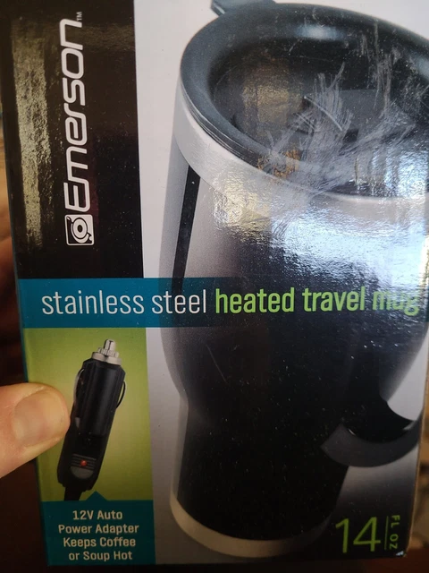 Brand New Emerson Stainless Steel Heated Travel Mug - 14 oz