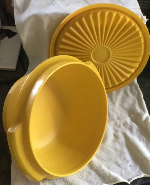 https://www.picclickimg.com/sLQAAOSwMxliw03n/Vintage-Tupperware-Servalier-Container-1323-3-Harvest-yellow-w-lid.webp