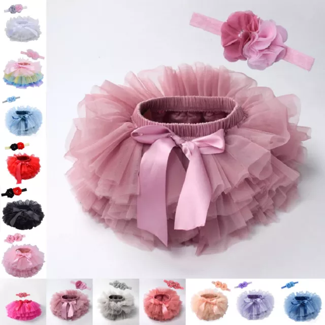 UK Infant Baby Girls 1st Birthday Outfit Romper Cake Smash Tutu Skirts Newborn